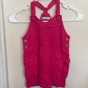 Mayoral Bright Fuchsia Pink Girls Overall Shorts